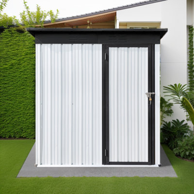 5 ft. W x 4 ft. D Metal Lean-to Storage Shed