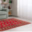 Tapis rouge en laine noué à la main de conception unique 3 pi 1 po x 5 pi 1 po New Age
