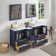 Mehara 60'' Double Bathroom Vanity with Engineered Marble Top with Mirror