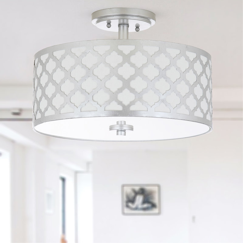 Chanston Semi Flush Mount, Silver