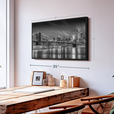 Impression sur toile Brooklyn Bridge Nightly Impressions