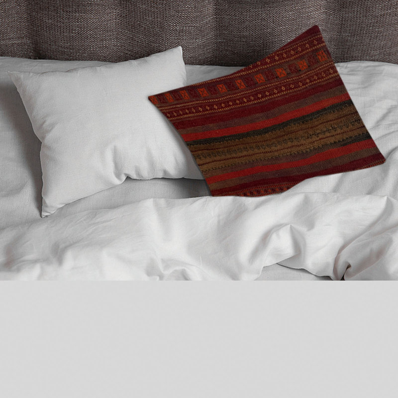 Geoffrey Kilim Handwoven Woody Brown Cushion Cover