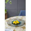 Assiette décorative en verre Celio en bleu / blanc