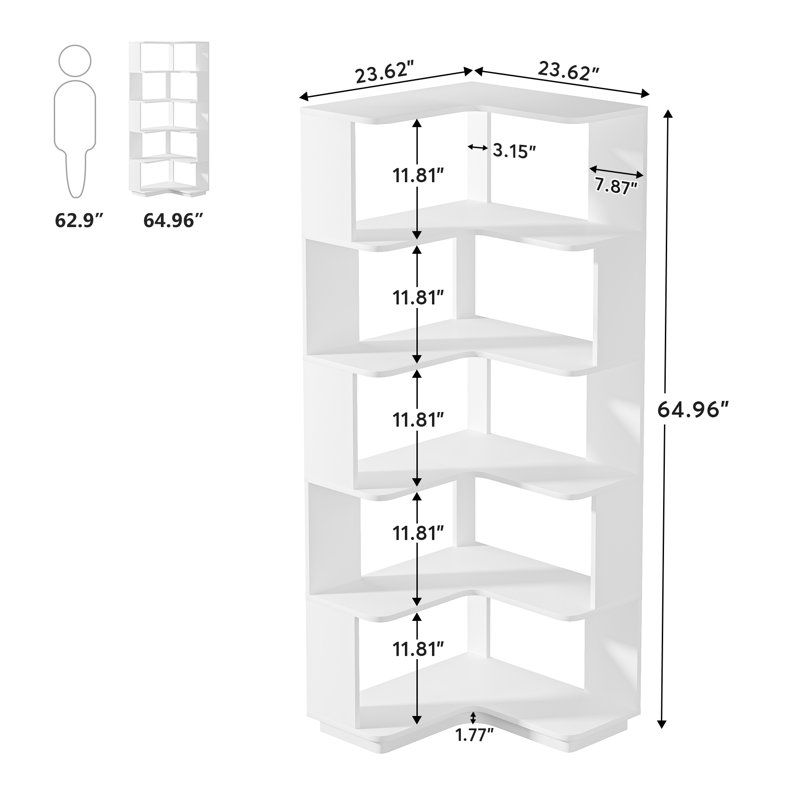 Nyajiah Corner Bookcase