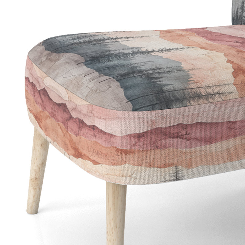 Chaise rembourrée Abstract Landscape, Chaise d'appoint sans accoudoirs