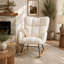 Fauteuil berçant et oscillant capitonné en tissu Teddy-48907399-48907396