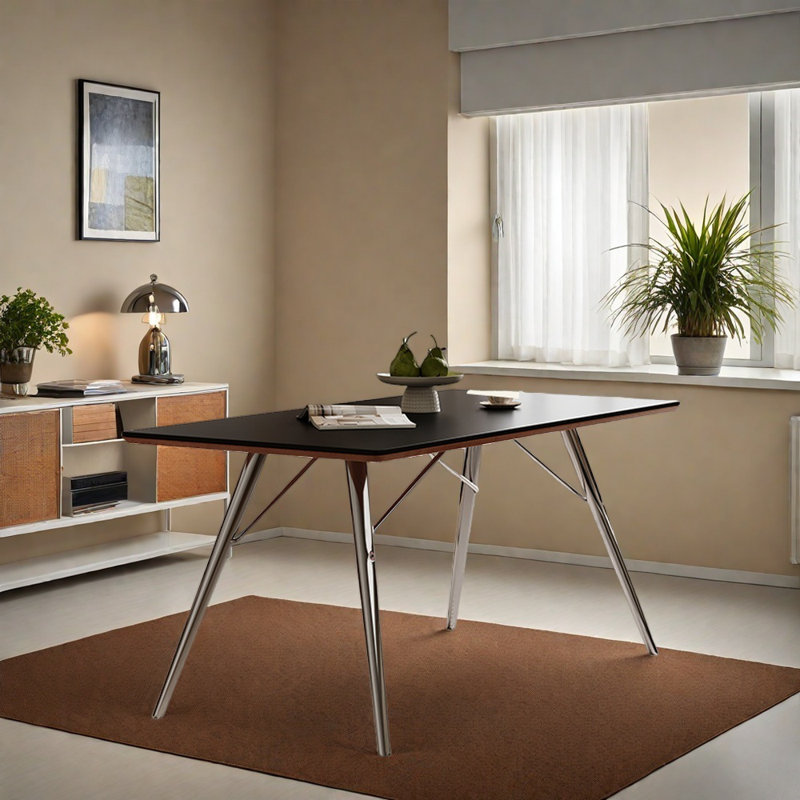 Table de salle à manger rectangulaire, H 29,52 po x L 55,11 po x l 31,49 po