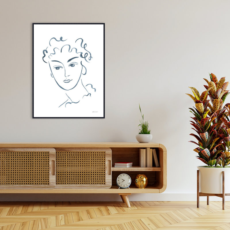 «Whimsy Portrait No. 2» par Yvette St. Amant, reproduction d'art sur toile encadrée, 32 x 42