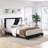 Boyd Sleep Bree Upholstered Platform Bed with Headboard and Durable Mattress Foundation with Strong 14 Wood Slat Supports, No Box Spring Required-28465138-28465151