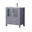 Ensemble de meuble-lavabo simple l 30 po x P 18,25 po, comptoir en céramique blanc avec robinet-327648670