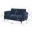 3-piece Chenille Upholstered Sofa Set Blue