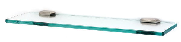 Nicole Bracket Shelf, Satin Nickel, 18" W x 5.125" D