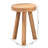 Eean Upholstered Teak Wood Ottoman