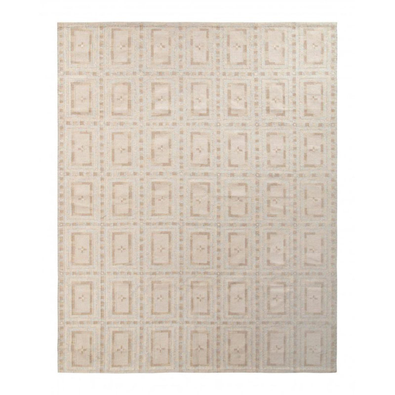Scandinavian Wool Geometric Area Rug, Rectangle 9' x 12'