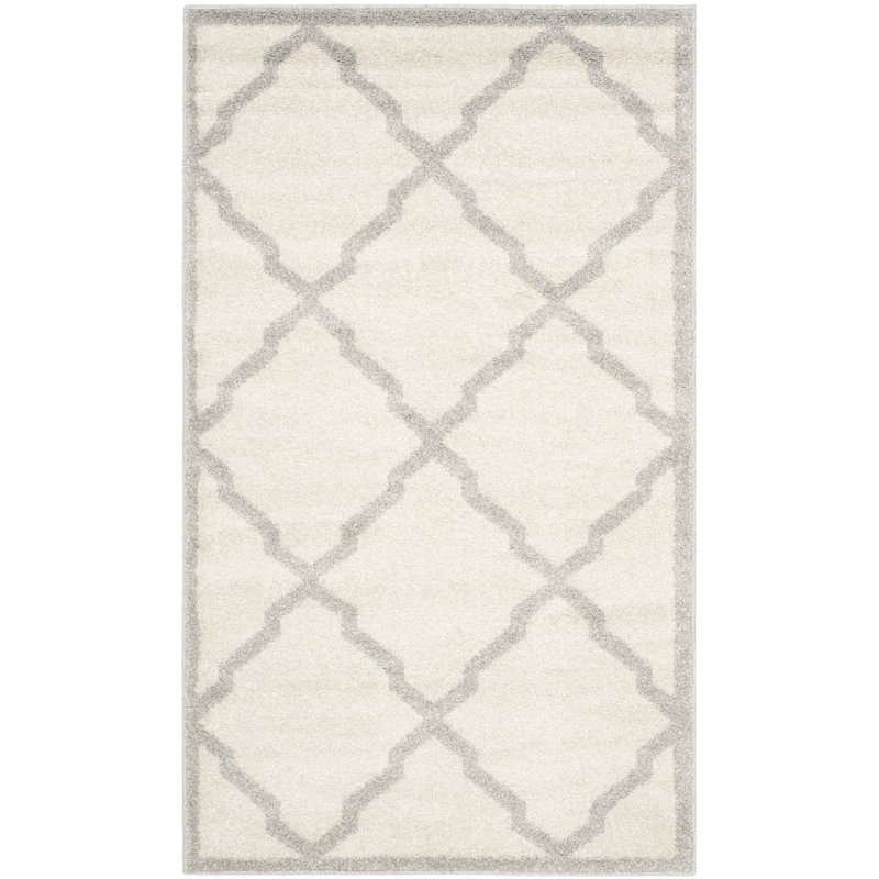 Ammundsen Geometric Beige Area Rug, Rectangle 3' x 5'
