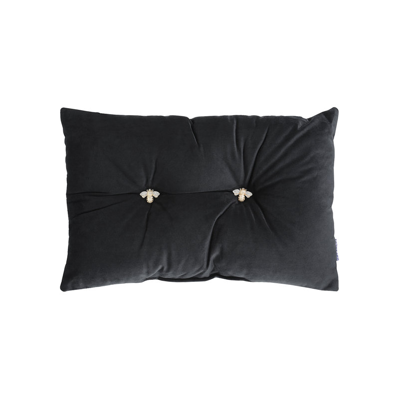 Rectangular Throw Cushion, Black