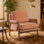 Fauteuil Mid-Century moderne en velours, orange-480683818