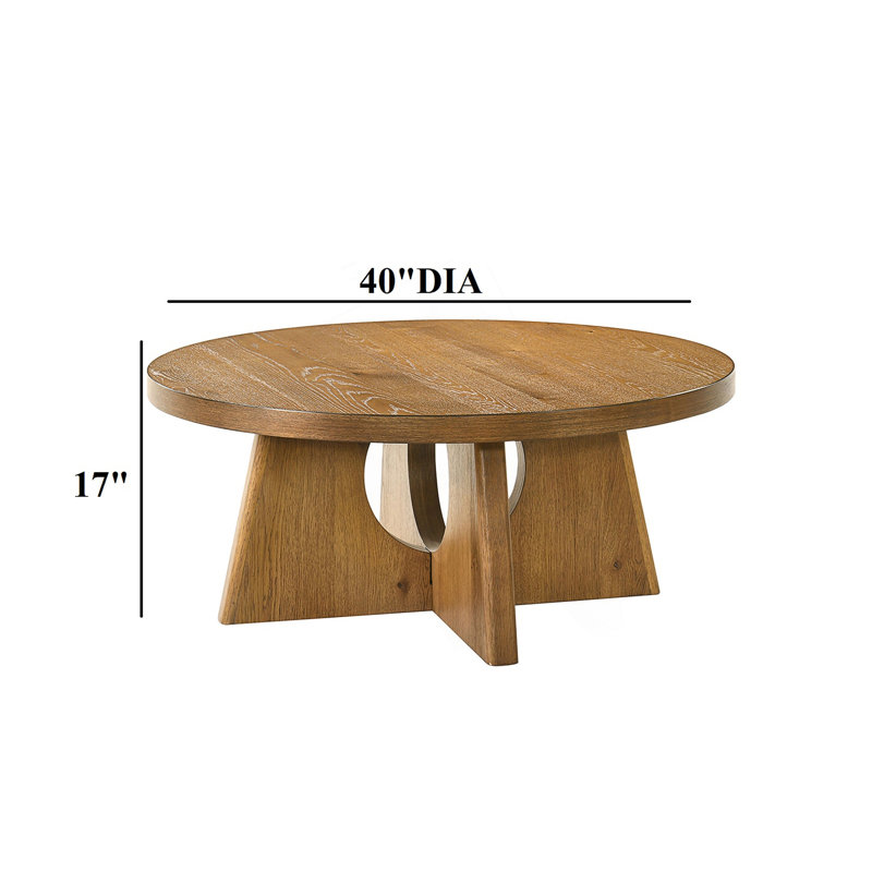 Table basse contemporaine avec base piédestal