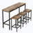 Long Dining Table Set with 3 Stools-1861941387