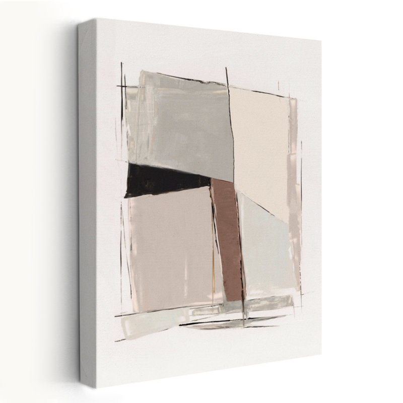 «Structured Balance II», abstrait moderne, minimalisme géométrique moderne, H 24 po x l 16 po