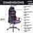 Impact Outdoor Inle Adjustable Headrest and Reclining PC & Racing Game Chair in Black and Pink-58806925