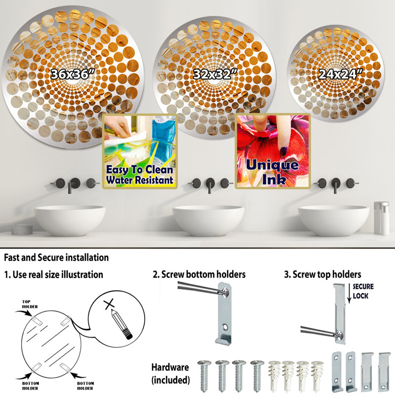 Gushwa Circle Wall Mirror, 31.4" x 31.4"