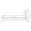 Lit plateforme simple en bois avec tête de lit avec rangement, lumière DEL intégrée et garde-corps de sécurité, aucun sommier requis, blanc-118614547