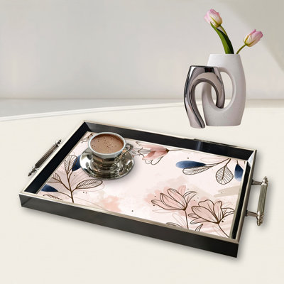Elegant Glass Tray, 19.7 x 11.4 x 1.4 inches | 100% Durable Glass Construction | Easy to Clean with Damp Cloth | Ideal for Serving, Decorative Display, and Organizing | Stylish Addition to Home Décor