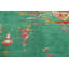 Tapis art déco vert 10 x 14