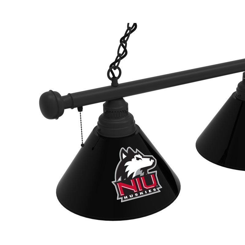 3 - Light Pool Table Lights Pendant, Black, Northern Illinois Huskies