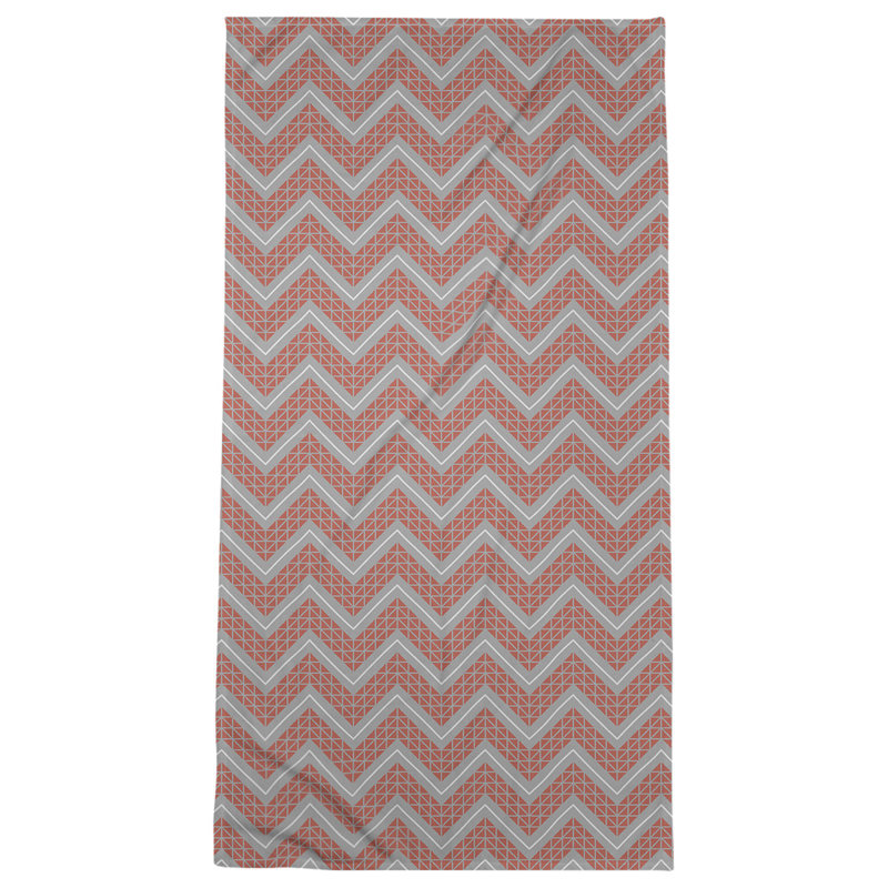 Serviette de plage Stephenie, Rouge/gris