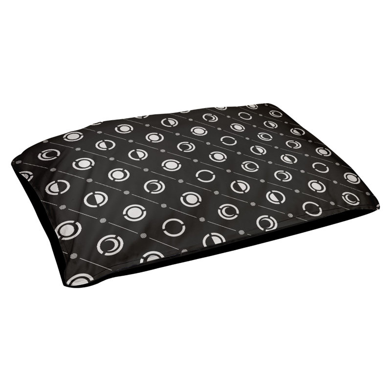 Coussin d’extérieur pour chien moon phases Chenault, Petit (l 28 po x P 6 po x H 18 po), Noir