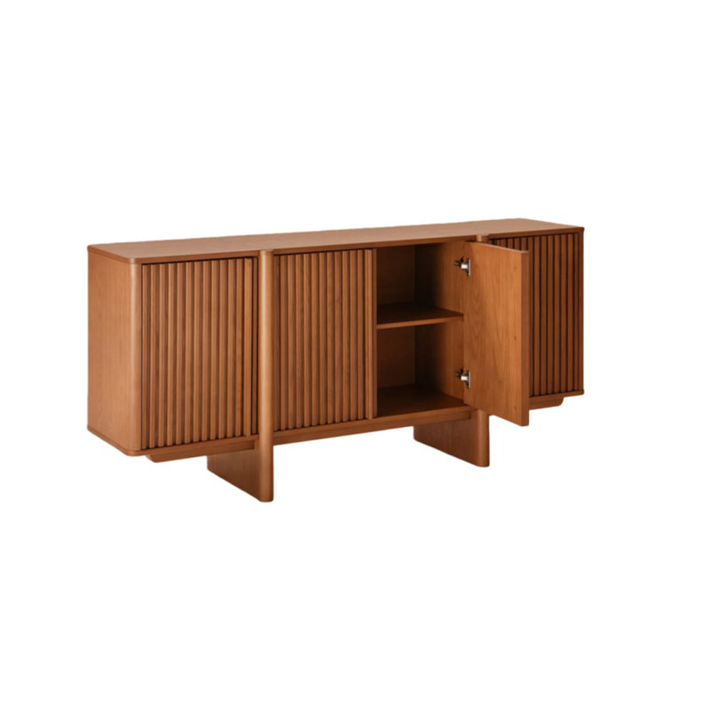 Medieval-style solid wood dining cabinet