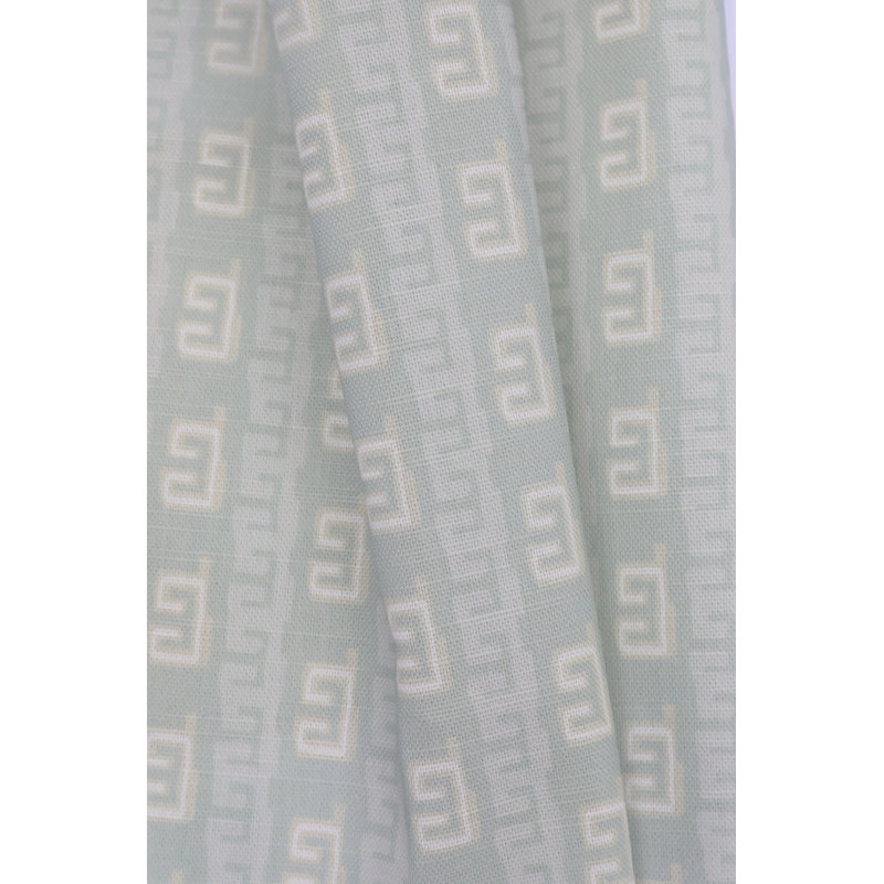 Gaga Greek Small Repeat Luxury Throw Pillow, Square 24", Fresh Eucalyptus