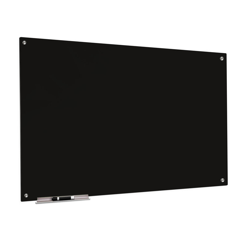 Panneau de verre mural Boissonneau, Noir, 48 po x 60 po