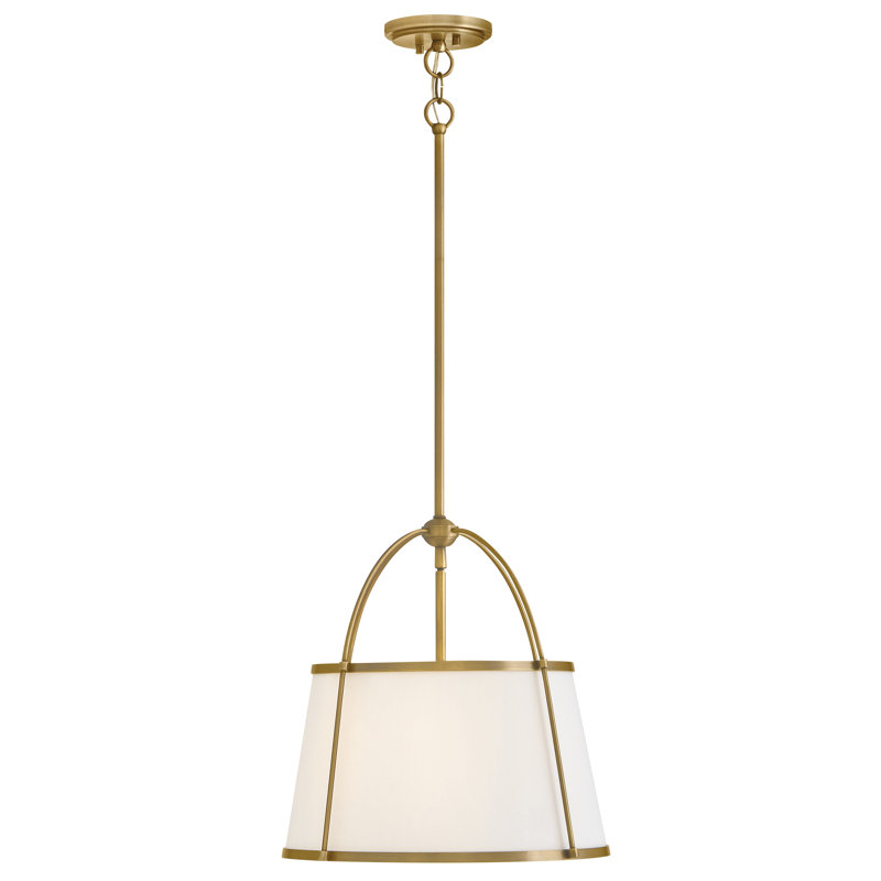 Hinkley Clarke Large Drum Two-Tone Pendant, Gold