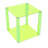 Green Plexiglass Acrylic Cube Display Case