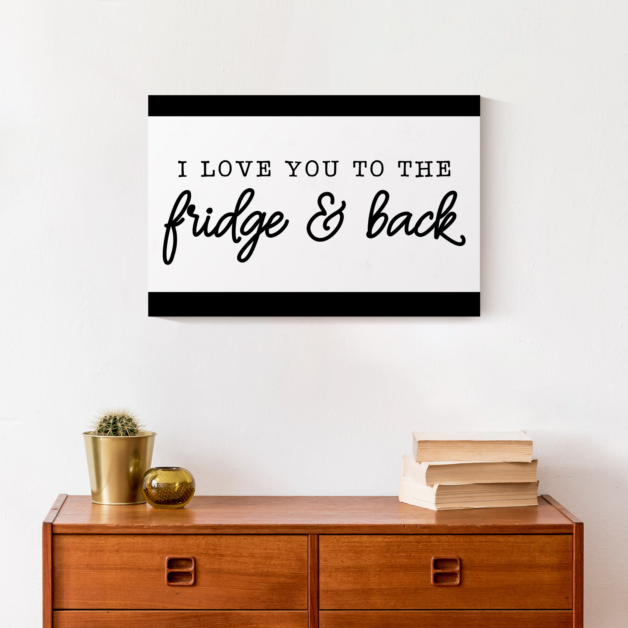 Trinx To the Fridge and Back - Unframed Textual Art Print on Canvas ...
