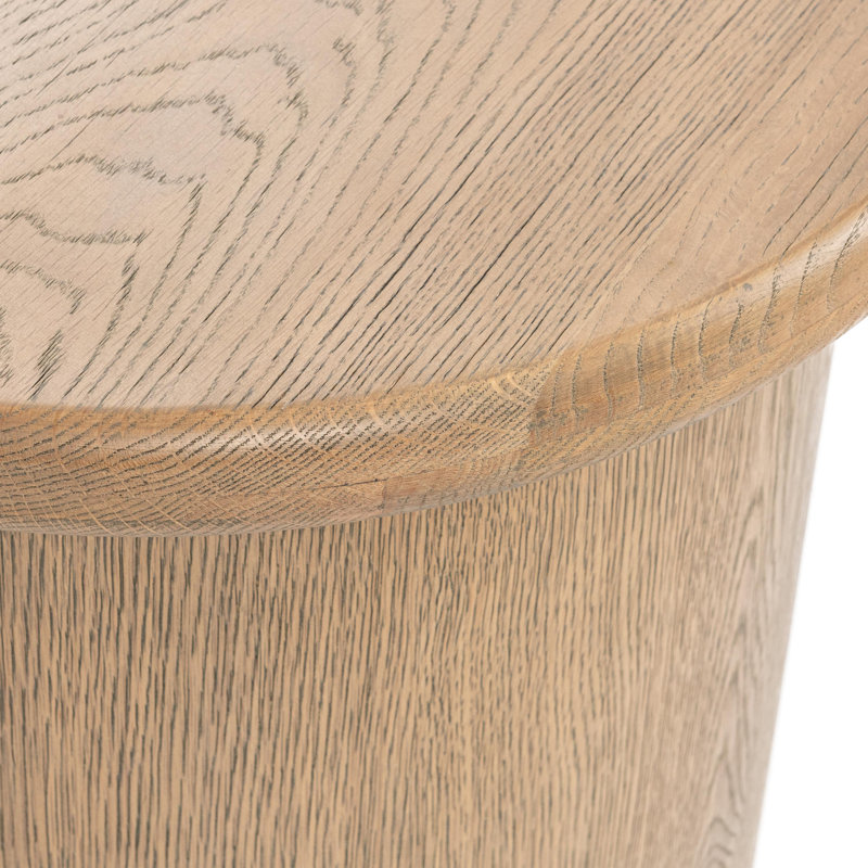 Runa 22" Wood End Table In Coffee Brown , Latte Brown