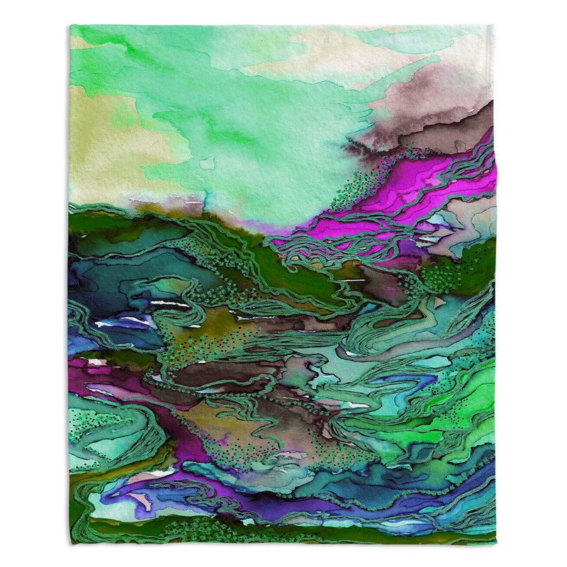 Couverture sherpa doux vert bohemia vi menthe, l 51 po x L 60 po