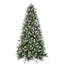 Arbre de Noël à charnières en polyuréthane et en PVC avec baies rouges et pommes de pin-2079730213