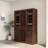 Brown Walnut Colour Modular Wine Cabinet - Display Your And Decor Bar With Storage Stylish For Dining Area