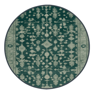Machine Washable Overdyed Gray Area Rug