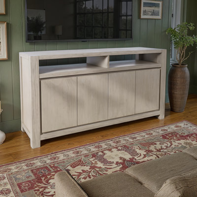Brownstone 60" Modern Transitional Media Console TV Stand with Four-Door Cabinet Storage - Sand