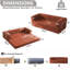 Canapé-lit convertible avec coussin cylindrique, canapé-lit pliant en velours côtelé avec structure de forme fixe, canapé-lit de salon pour salon, salon, studio (orange)-1692325529