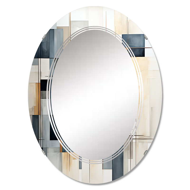 Trequest - Miroir mural moderne ovale, 36 po x 24 po