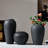 Handmade Ceramic Table Vase, Granular Texture & Matte Finish Ceramic Vase with Mottled Glaze, Simple Natural Texture & Minimalist Style Decor Piece-576908779