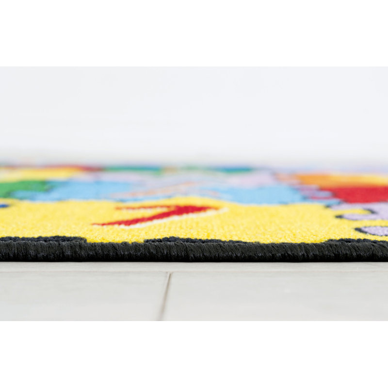 Tapis bleu / jaune Romig