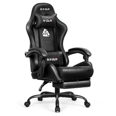 N-GEN Adjustable Reclining Ergonomic Faux Leather Swiveling PC & Racing Gaming Chair
