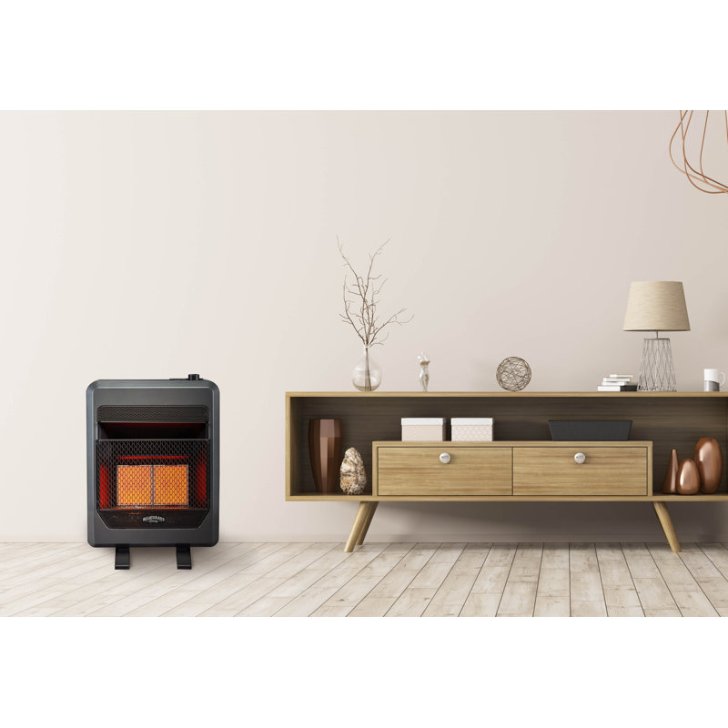 Black Infrared Natural Gas Space Heater with Thermostat Control